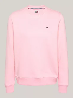 Bluzy Dresowe & Z Kapturem*Tommy Hilfiger Bluza Z Okrągłym Dekoltem I Naszywką Z Flagą BALLET PINK