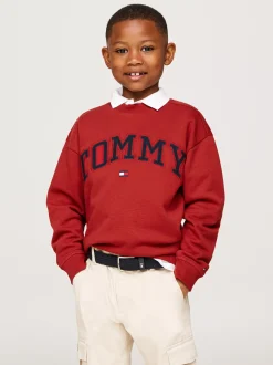 Bluzy Dresowe I Z Kapturem*Tommy Hilfiger Bluza Z Okrągłym Dekoltem I Logo DARK MAGMA