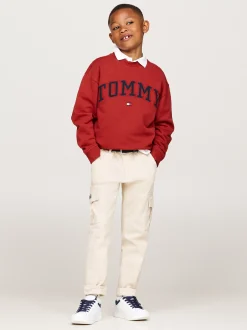 Bluzy Dresowe I Z Kapturem*Tommy Hilfiger Bluza Z Okrągłym Dekoltem I Logo DARK MAGMA