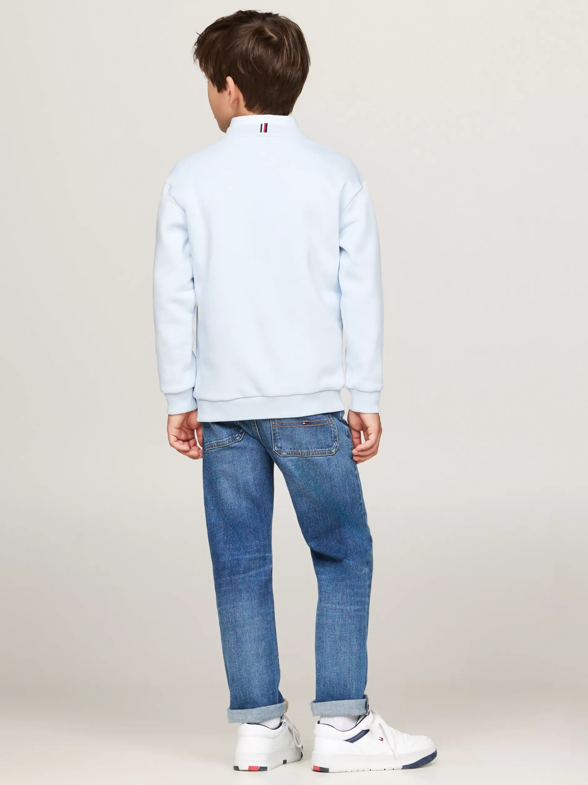 Bluzy Dresowe I Z Kapturem*Tommy Hilfiger Bluza Z Okrągłym Dekoltem I Logo BREEZY BLUE