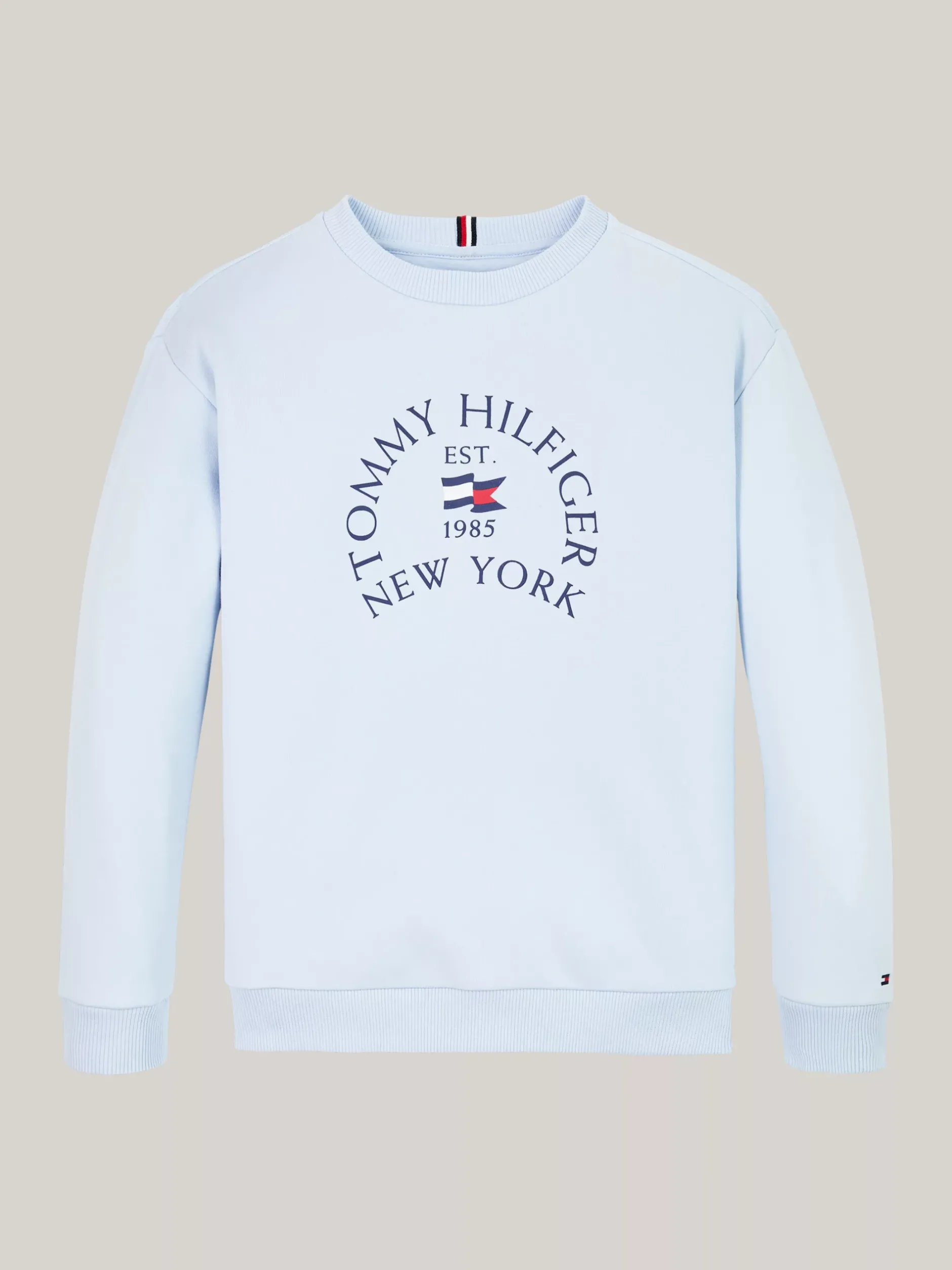 Bluzy Dresowe I Z Kapturem*Tommy Hilfiger Bluza Z Okrągłym Dekoltem I Logo BREEZY BLUE