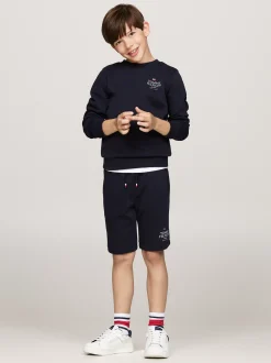 Bluzy Dresowe I Z Kapturem*Tommy Hilfiger Bluza Z Okrągłym Dekoltem I Logo Hilfiger DESERT SKY