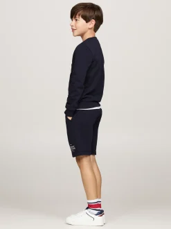 Bluzy Dresowe I Z Kapturem*Tommy Hilfiger Bluza Z Okrągłym Dekoltem I Logo Hilfiger DESERT SKY
