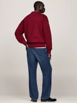 Bluzy Dresowe & Z Kapturem*Tommy Hilfiger Bluza Z Okrągłym Dekoltem I Emblematem ROUGE