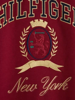 Bluzy Dresowe & Z Kapturem*Tommy Hilfiger Bluza Z Okrągłym Dekoltem I Emblematem ROUGE