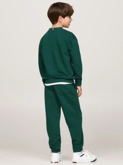 Bluzy Dresowe I Z Kapturem|Bluzy Dresowe I Z Kapturem*Tommy Hilfiger Bluza Z Okrągłym Dekoltem Z Flagą ORNAMENTAL GREEN