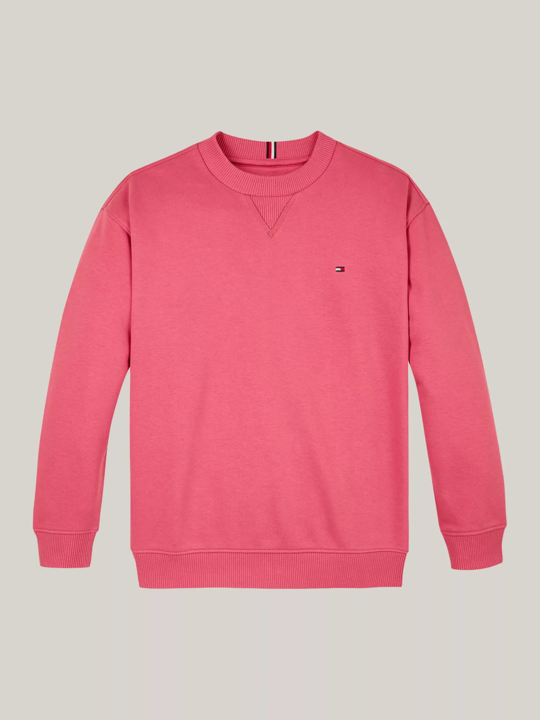 Bluzy Dresowe I Z Kapturem|Bluzy Dresowe I Z Kapturem*Tommy Hilfiger Bluza Z Okrągłym Dekoltem Z Flagą HERITAGE PINK