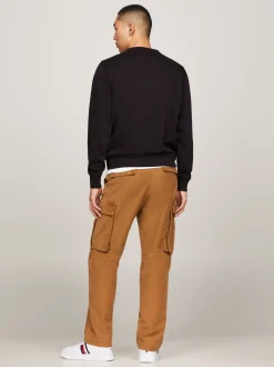Dresy|Bluzy Dresowe & Z Kapturem*Tommy Hilfiger Bluza Z Okrągłym Dekoltem Z Logo BLACK