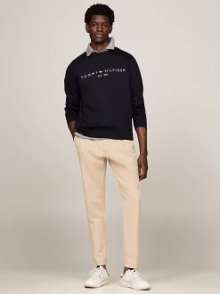 Bluzy Dresowe & Z Kapturem*Tommy Hilfiger Bluza Z Okrągłym Dekoltem Z Logo DESERT SKY