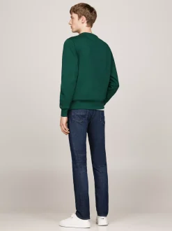 Bluzy Dresowe & Z Kapturem*Tommy Hilfiger Bluza Z Okrągłym Dekoltem Z Logo ORNAMENTAL GREEN