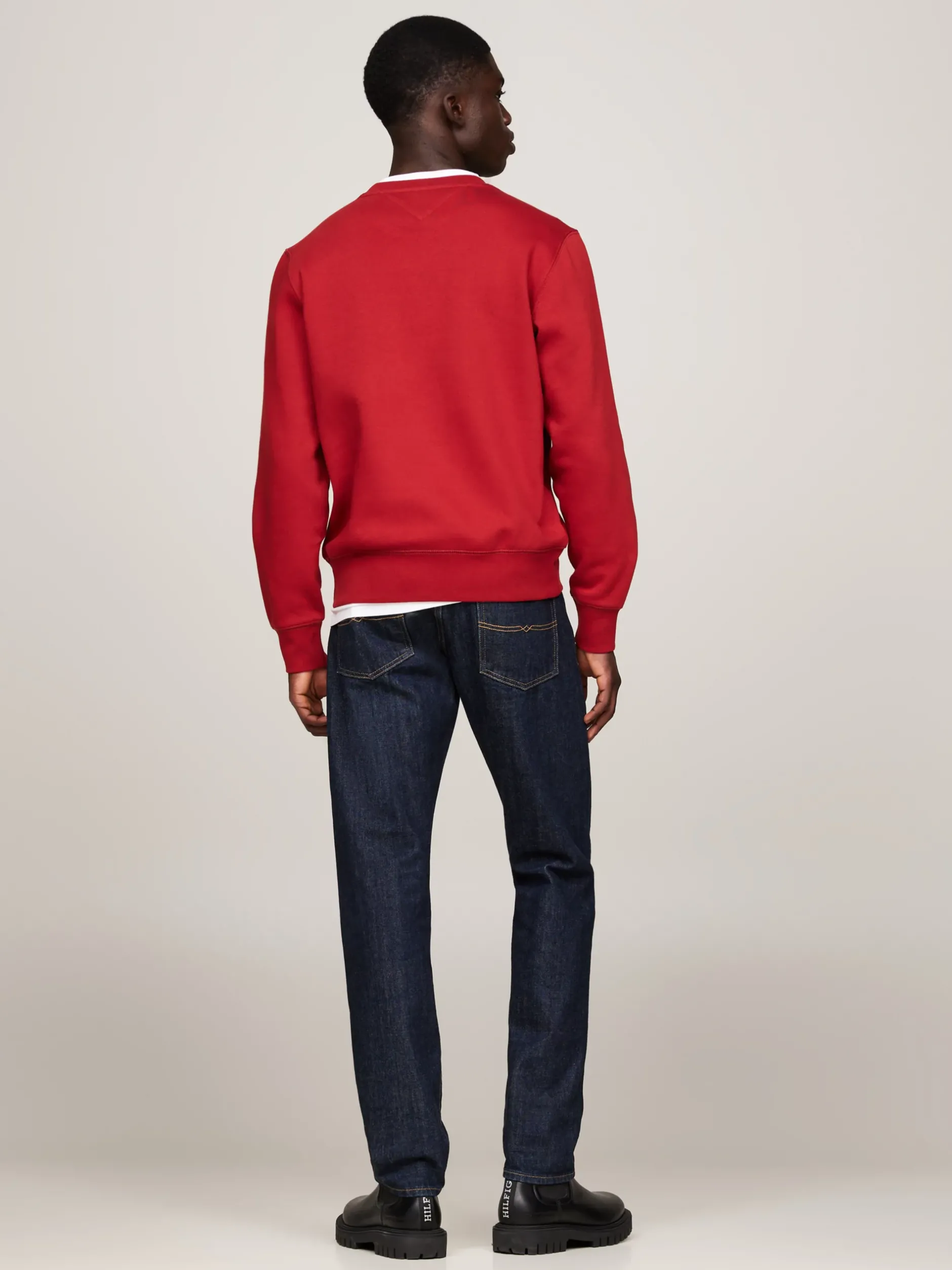 Bluzy Dresowe & Z Kapturem*Tommy Hilfiger Bluza Z Okrągłym Dekoltem Z Logo DARK MAGMA