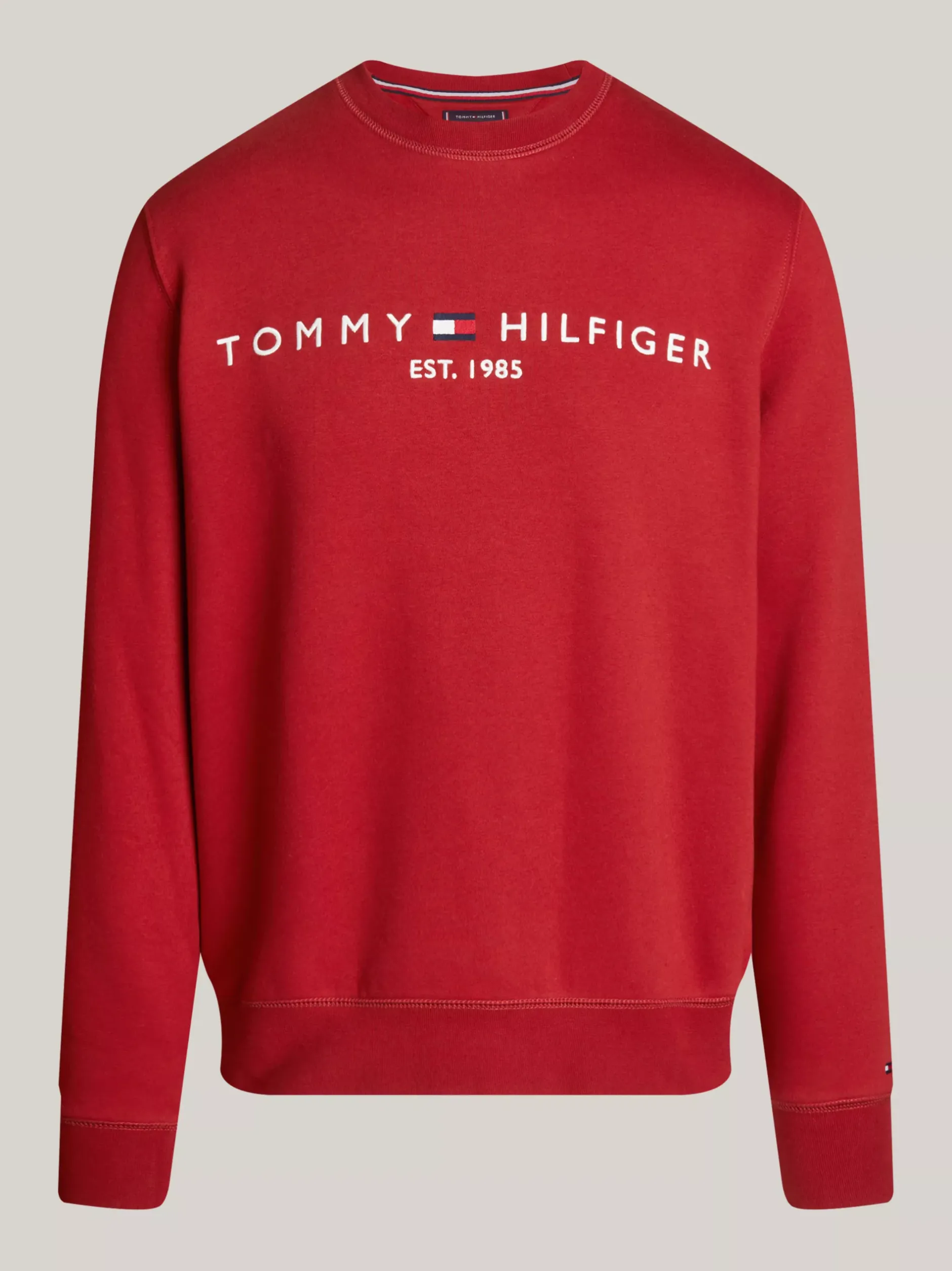 Bluzy Dresowe & Z Kapturem*Tommy Hilfiger Bluza Z Okrągłym Dekoltem Z Logo DARK MAGMA