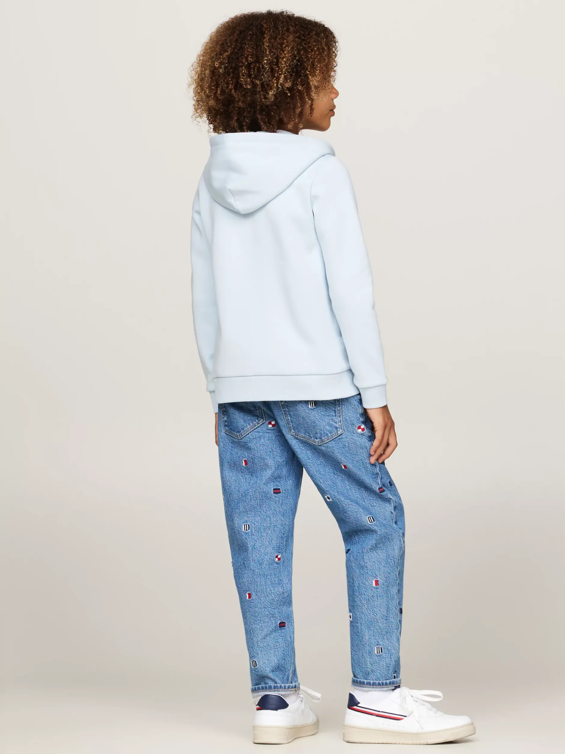 Bluzy Dresowe I Z Kapturem*Tommy Hilfiger Bluza Z Polaru Z Kapturem BREEZY BLUE