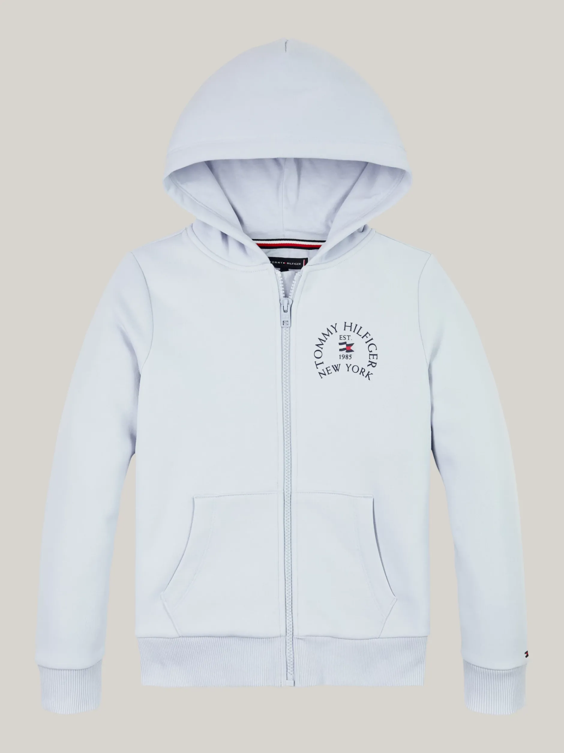 Bluzy Dresowe I Z Kapturem*Tommy Hilfiger Bluza Z Polaru Z Kapturem BREEZY BLUE
