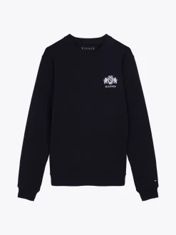 Bluzy Dresowe & Z Kapturem*Tommy Hilfiger Bluza Z Wyszywanym Logo DESERT SKY