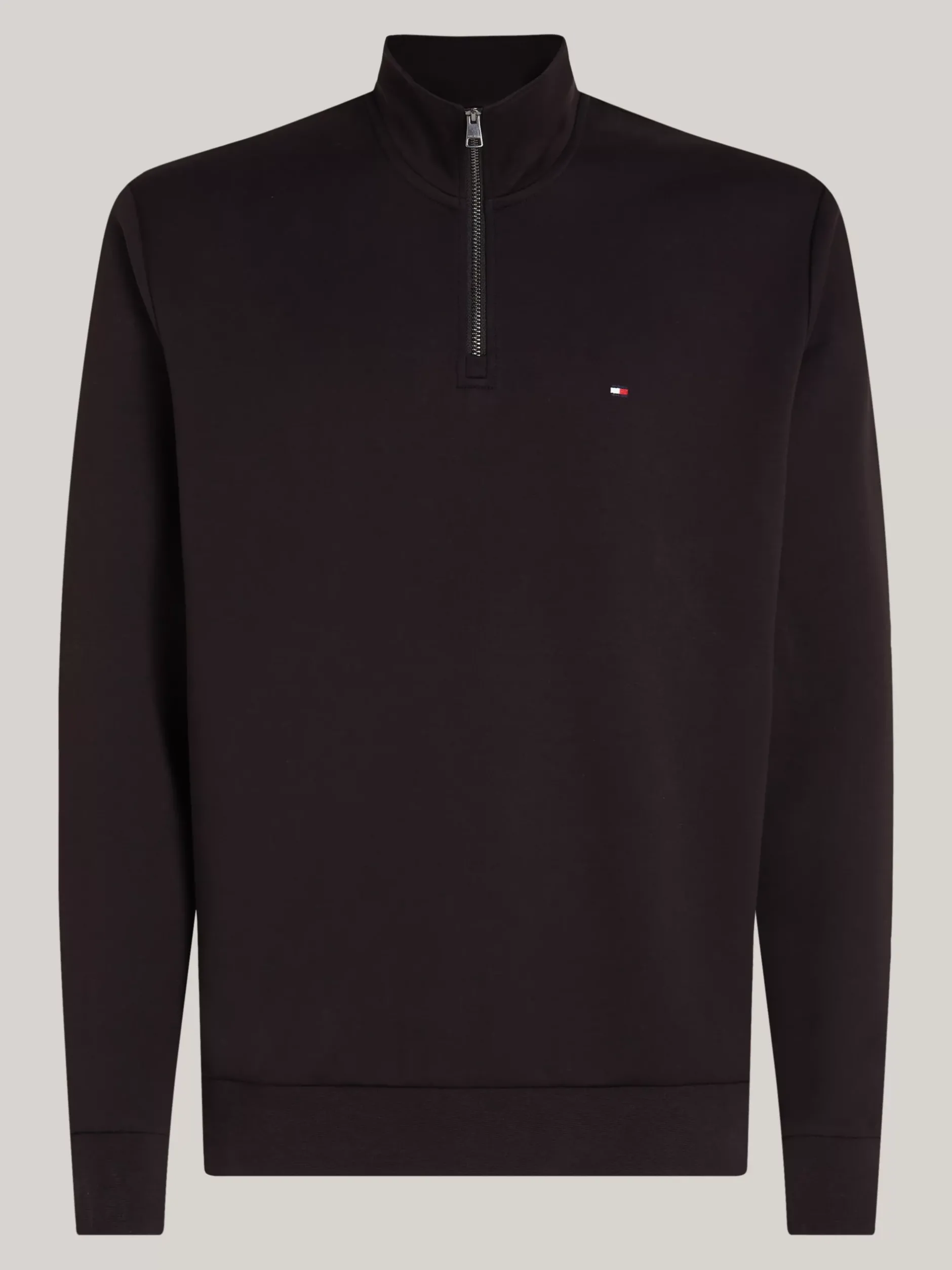 Bluzy Dresowe & Z Kapturem*Tommy Hilfiger Bluza Z Zapięciem Na Zamek Do 1/4 Długości BLACK