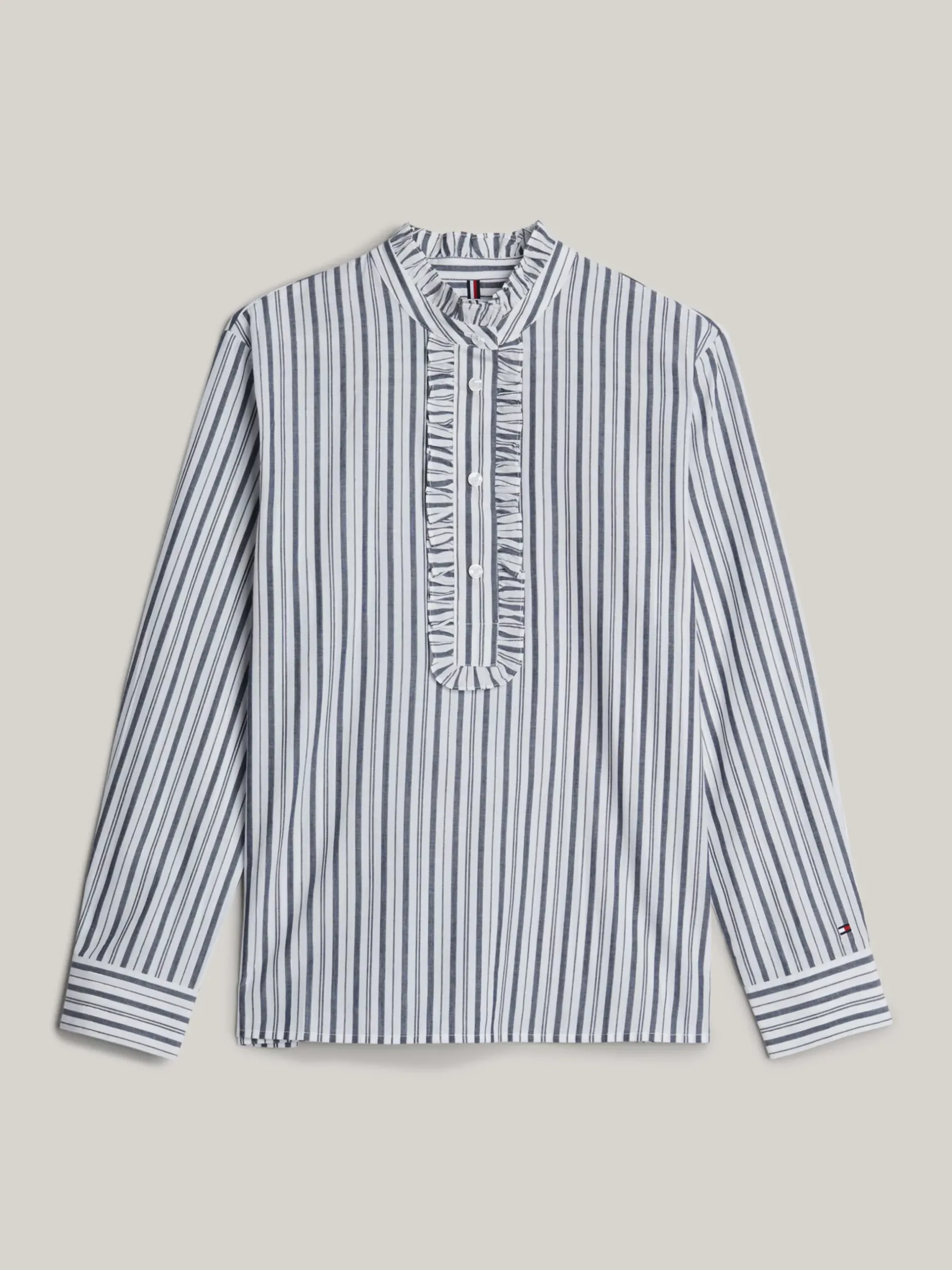 Koszule & Bluzki*Tommy Hilfiger Bluzka Adaptive W Paski LUREX STP DESERT SKY/ WHITE