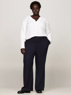 Koszule & Bluzki*Tommy Hilfiger Bluzka Curve O Luźnym Kroju ANCIENT WHITE