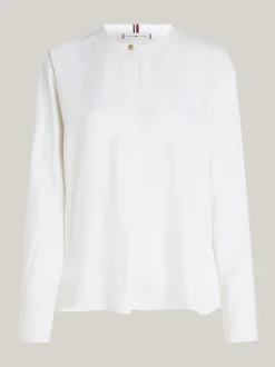 Koszule & Bluzki*Tommy Hilfiger Bluzka Curve O Luźnym Kroju ANCIENT WHITE