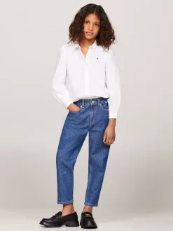 Topy I T-Shirty*Tommy Hilfiger Bluzka Essential Z Marszczonymi Rękawami WHITE