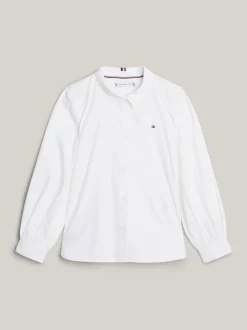 Topy I T-Shirty*Tommy Hilfiger Bluzka Essential Z Marszczonymi Rękawami WHITE