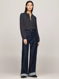 Koszule & Bluzki*Tommy Hilfiger Bluzka Z Nadrukiem Z Motywem Liny ROPE STP/ DESERT SKY