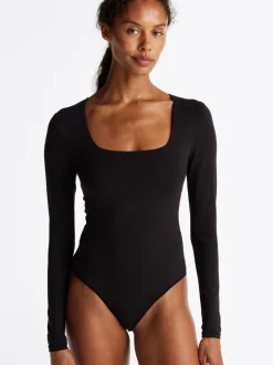T-Shirty*Tommy Hilfiger Body TH Heritage Z Długim Rękawem BLACK