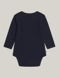 Dziewczynki|Chłopcy*Tommy Hilfiger Body Z Długim Rękawem I Logo Hilfiger Monotype DESERT SKY