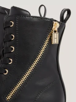 Obuwie I Akcesoria*Tommy Hilfiger Botki Typu Biker Ze Sznurowaniem BLACK