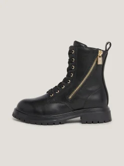 Obuwie I Akcesoria*Tommy Hilfiger Botki Typu Biker Ze Sznurowaniem BLACK