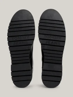 Sznurowane Botki|Botki*Tommy Hilfiger Botki Z Lakierowanej Skóry Z Protektorem BLACK