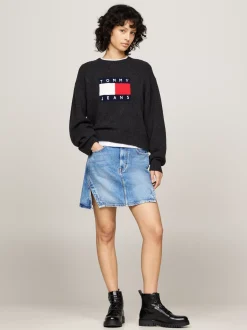 Sznurowane Botki|Botki*Tommy Hilfiger Botki Z Lakierowanej Skóry Z Protektorem BLACK