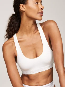 Biustonosze|Bielizna*Tommy Hilfiger Braletka Bez Podszewki Z Logo IVORY