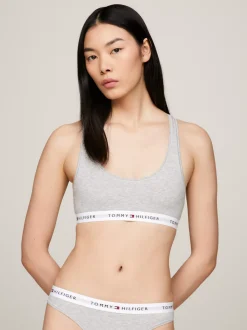 Biustonosze|Bielizna*Tommy Hilfiger Braletka Tommy Icons Bez Poduszek LIGHT GREY HEATHER