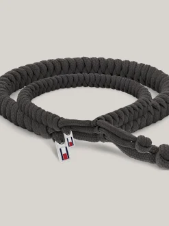 Biżuteria & Spinki Do Mankietów*Tommy Hilfiger Bransoleta Z Czarnego Sznurka Z Flagą BLACK