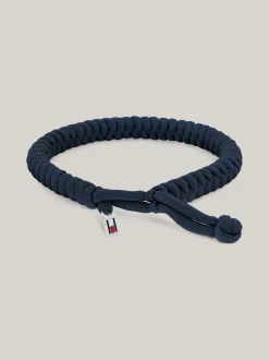 Biżuteria & Spinki Do Mankietów*Tommy Hilfiger Bransoleta Ze Sznurka Z Emaliowaną Flagą BLUE
