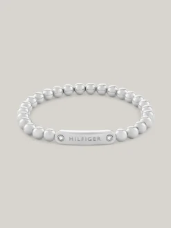 Biżuteria*Tommy Hilfiger Bransoletka Z Koralików Ze Stali Nierdzewnej SILVER