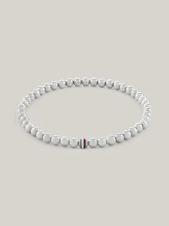 Biżuteria*Tommy Hilfiger Bransoletka Z Koralików Ze Stali Nierdzewnej SILVER