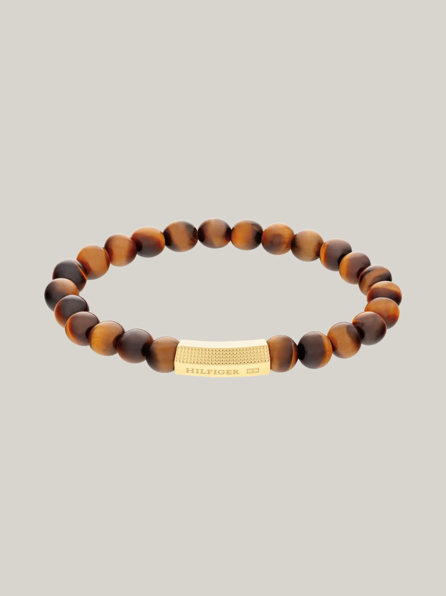 Biżuteria & Spinki Do Mankietów*Tommy Hilfiger Bransoletka Z Kwarcu Tygrysie Oko BROWN