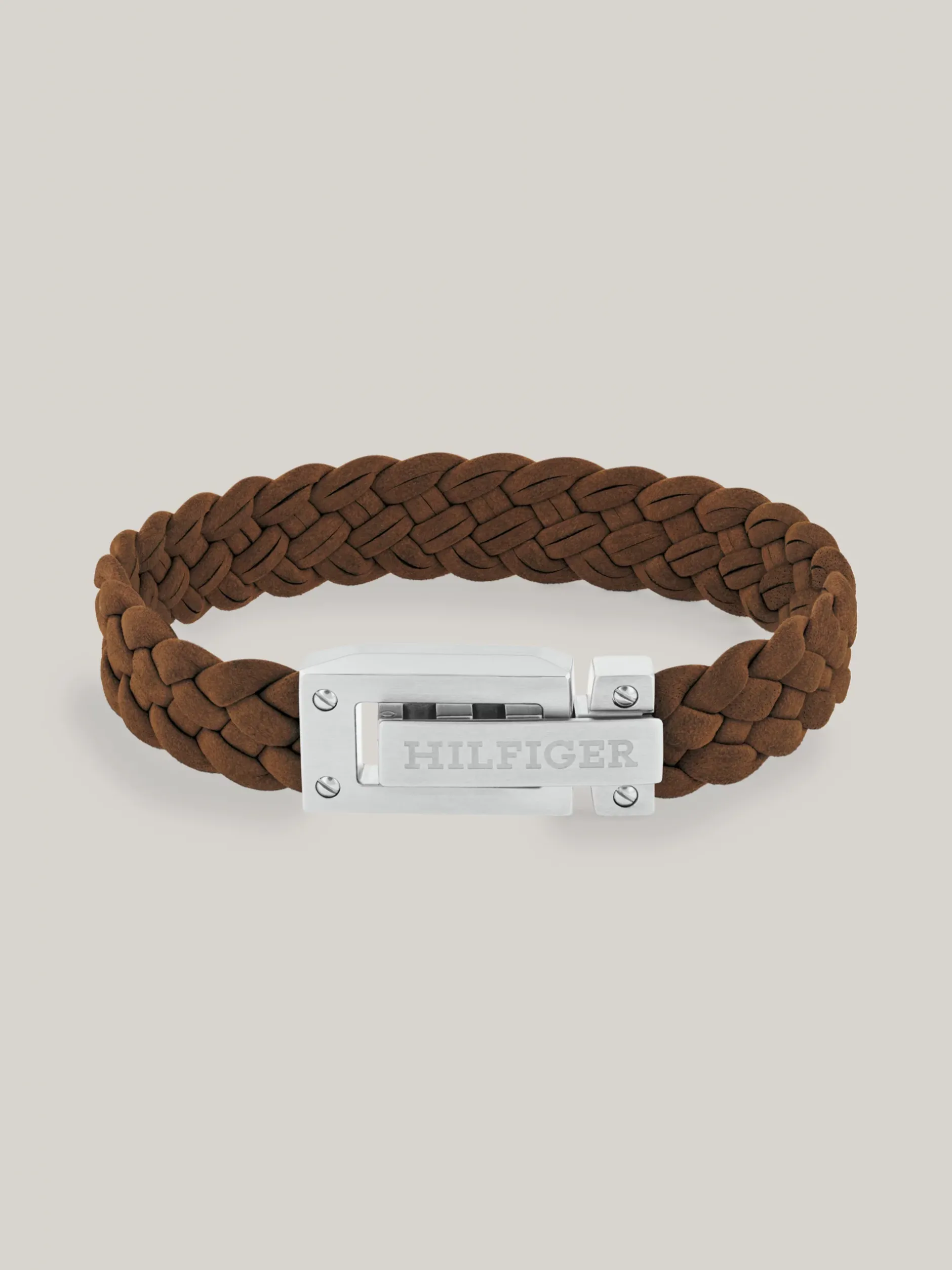 Biżuteria & Spinki Do Mankietów*Tommy Hilfiger Brązowa Pleciona Bransoletka Z Zamszu BROWN