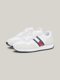 Sneakersy*Tommy Hilfiger Buty Do Biegania O Mieszanej Fakturze WHITE