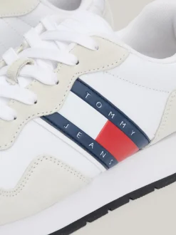 Sneakersy*Tommy Hilfiger Buty Do Biegania O Mieszanej Fakturze WHITE