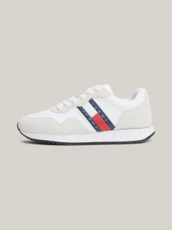 Sneakersy*Tommy Hilfiger Buty Do Biegania O Mieszanej Fakturze WHITE