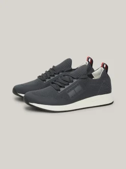 Sneakersy*Tommy Hilfiger Buty Do Biegania Z Dzianinową Cholewką NEW CHARCOAL