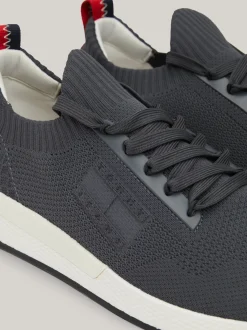 Sneakersy*Tommy Hilfiger Buty Do Biegania Z Dzianinową Cholewką NEW CHARCOAL