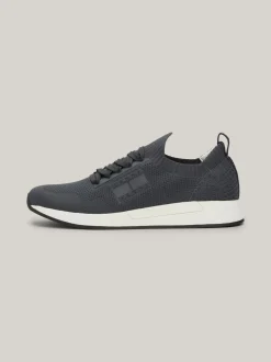 Sneakersy*Tommy Hilfiger Buty Do Biegania Z Dzianinową Cholewką NEW CHARCOAL