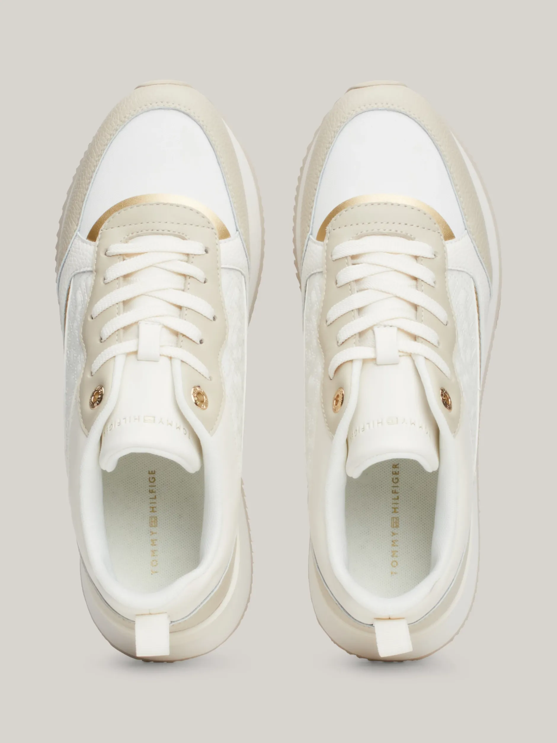 Sneakersy*Tommy Hilfiger Buty Do Biegania Z Monogramem TH CLASSIC KHAKI/NEUTRAL