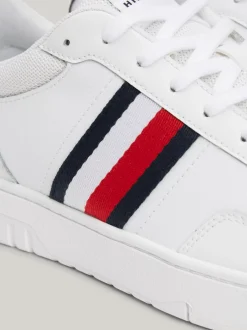 White Trainers|Sneakersy*Tommy Hilfiger Buty Do Koszykówki Z Sygnowaną Taśmą WHITE