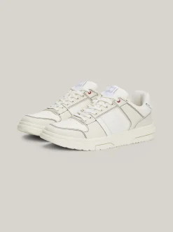 White Trainers|Sneakersy*Tommy Hilfiger Buty Koszykarskie Brooklyn Ze Wstawkami Z Denimu IVORY