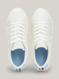 Sneakersy*Tommy Hilfiger Buty Sportowe Casual Chic Na Platformie ECRU/VESSEL BLUE